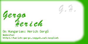 gergo herich business card